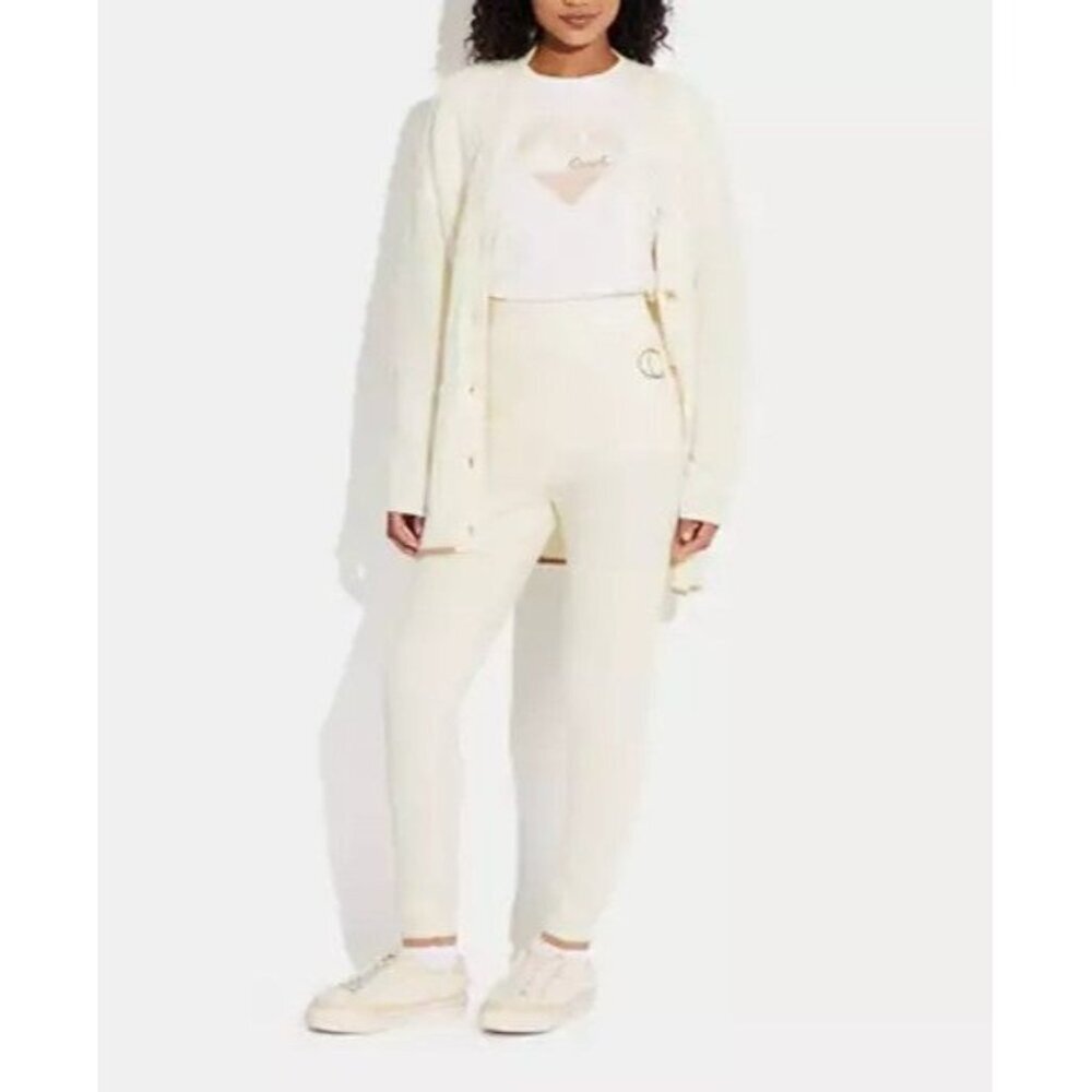 NEW Coach Thermal Cashmere Blend Knit Joggers Women's Size S